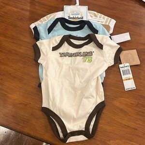 Timberland Bodysuit X 3 one piece Infant Baby Boys Girls 0-3 Months
